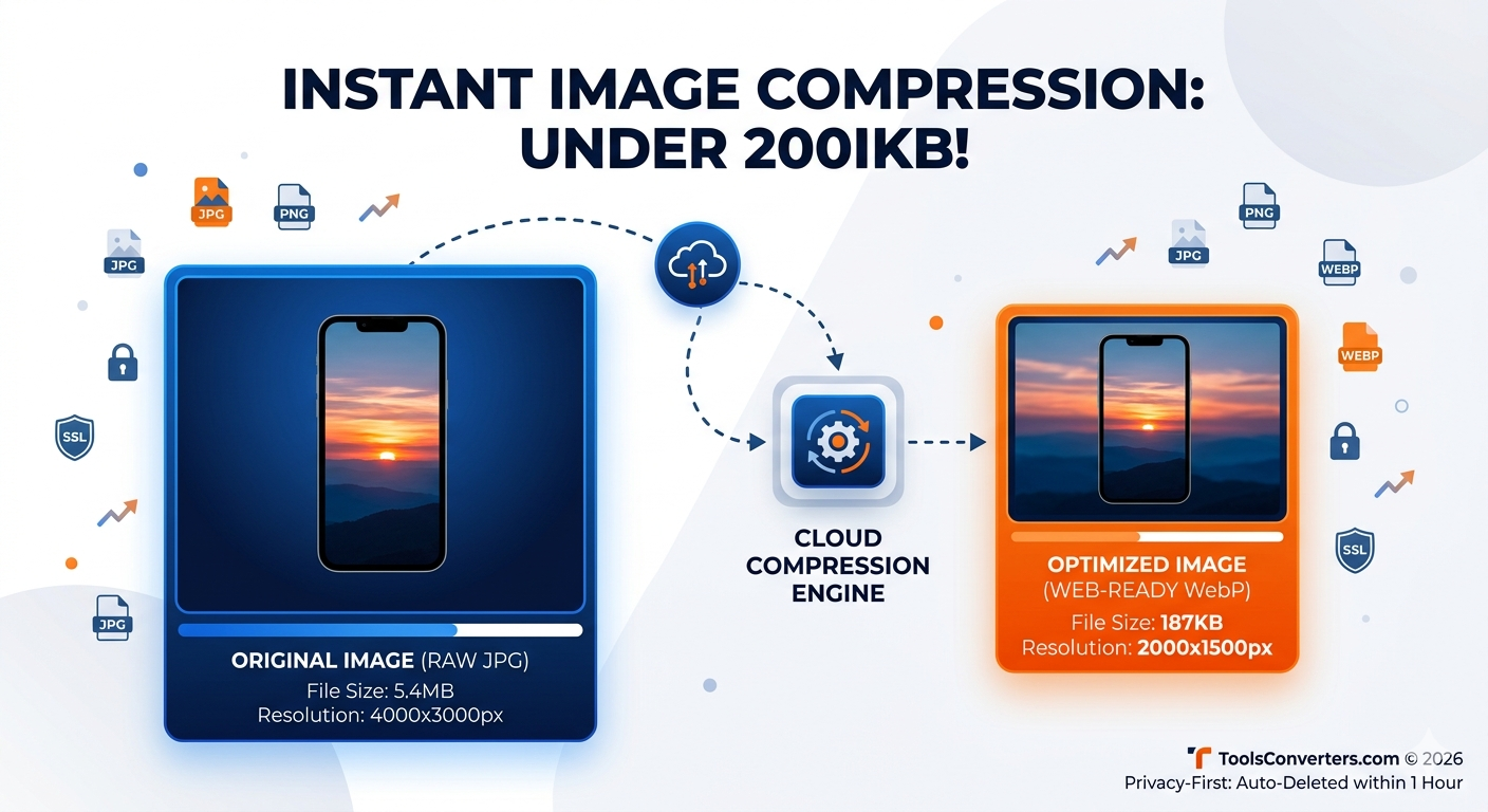 Compress Your Images Below 200KB in Seconds – Free Online Image Compressor